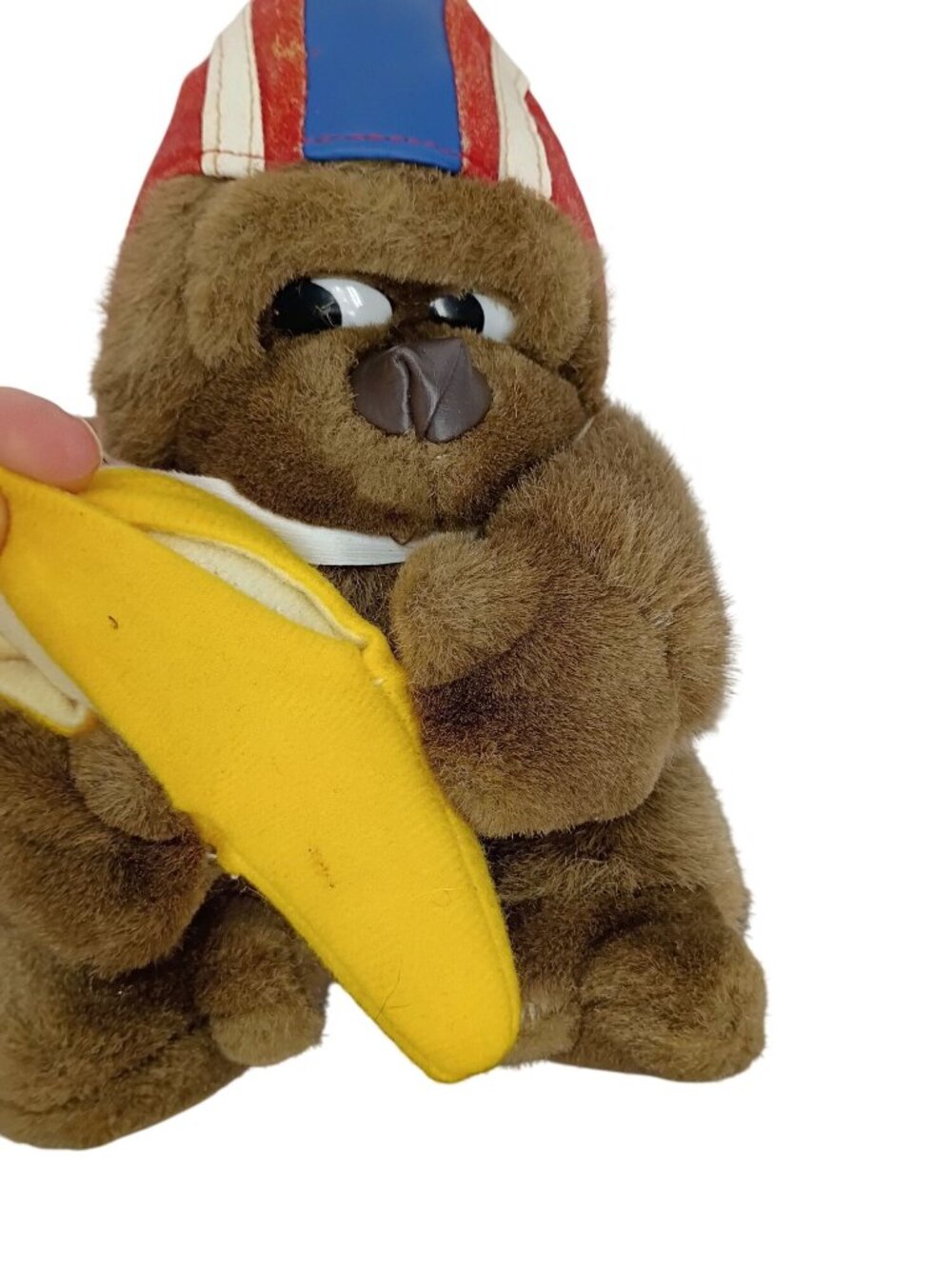 Vintage Embrace Plush Gorilla With Banana & Red/Blue Helmet - Adorable Collectib